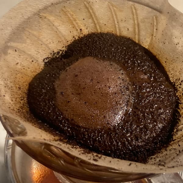 堀口珈琲のコーヒー豆はよく膨らむ。