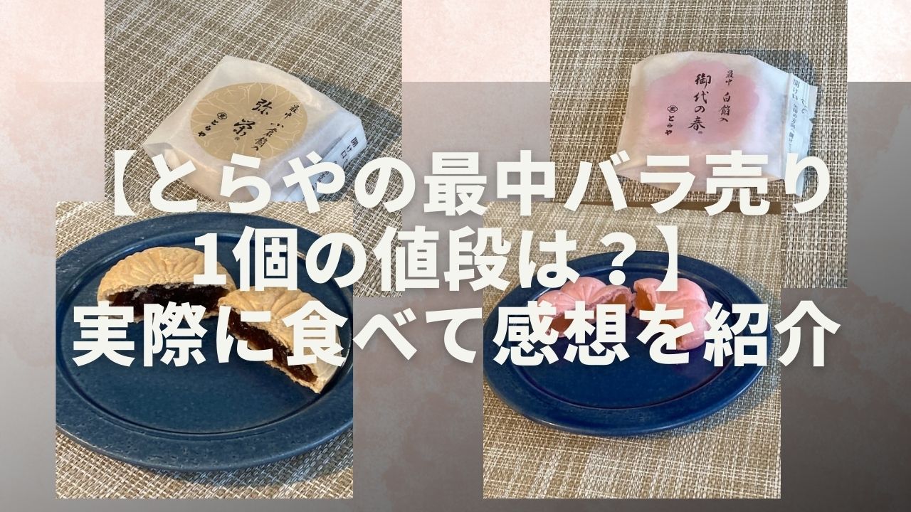 とらやの最中バラ売り1個の値段は？】実際に食べて感想を紹介